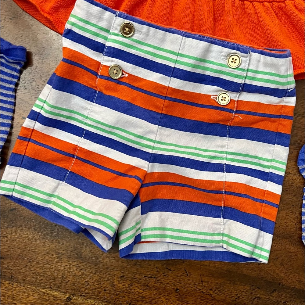 Janie and Jack 5 pc Shorts, Sweater,Top, Hat & Socks Set Sz. 5 EUC Super cute! - Picture 4 of 10
